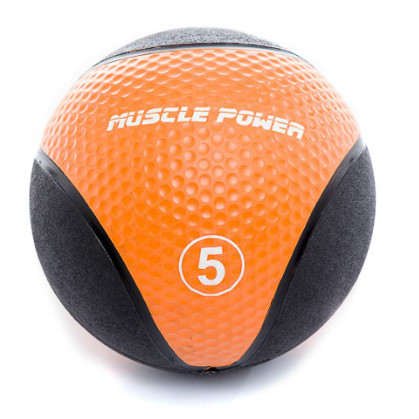 Muscle Power Medicine Ball 5 kg Oranje MP1005 MP1005ORANJE